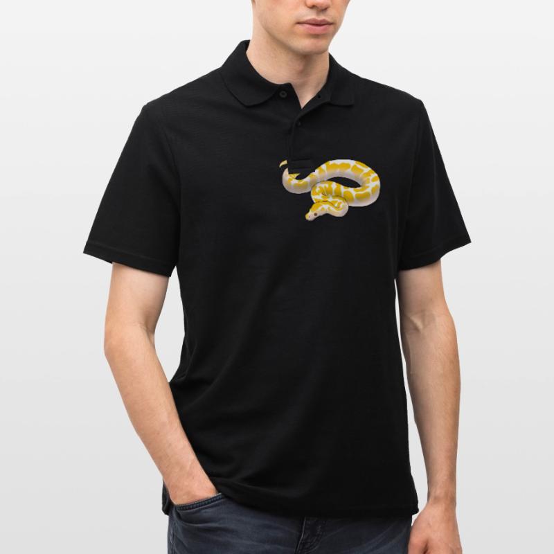 Albino Königspython Python regius ballpython motiv Männer Poloshirt