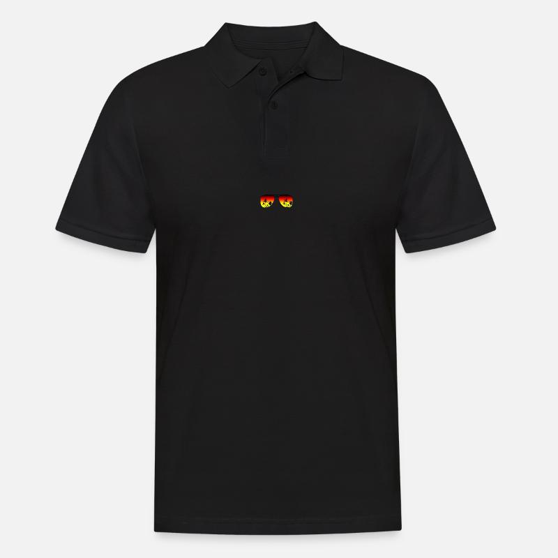 Sonnenbrille - Männer Poloshirt - Schwarz