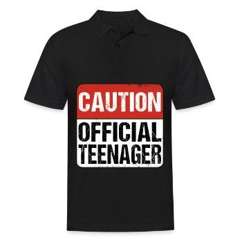 Attention Officiel Adolescent - 13 ans - Polo Homme - noir - Devant - Kai (181cm)