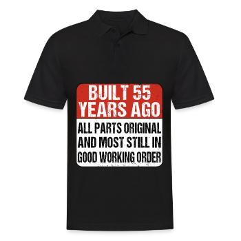 Built 55 Years Ago - 55 Birthday - Men's Polo Shirt - black - Front - Kai (181cm)