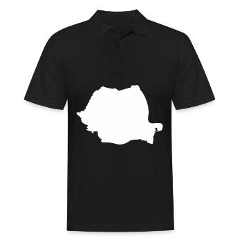 Drapeau de carte Roumanie - Polo Homme - noir - Devant - Kai (181cm)