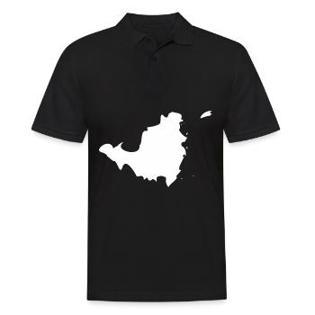Drapeau de carte Saint-Martin - Polo Homme - noir - Devant - Kai (181cm)