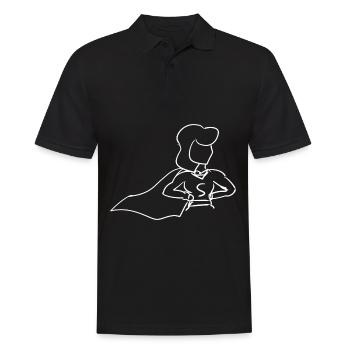 Héroïne d’anime - Polo Homme - noir - Devant - Kai (181cm)