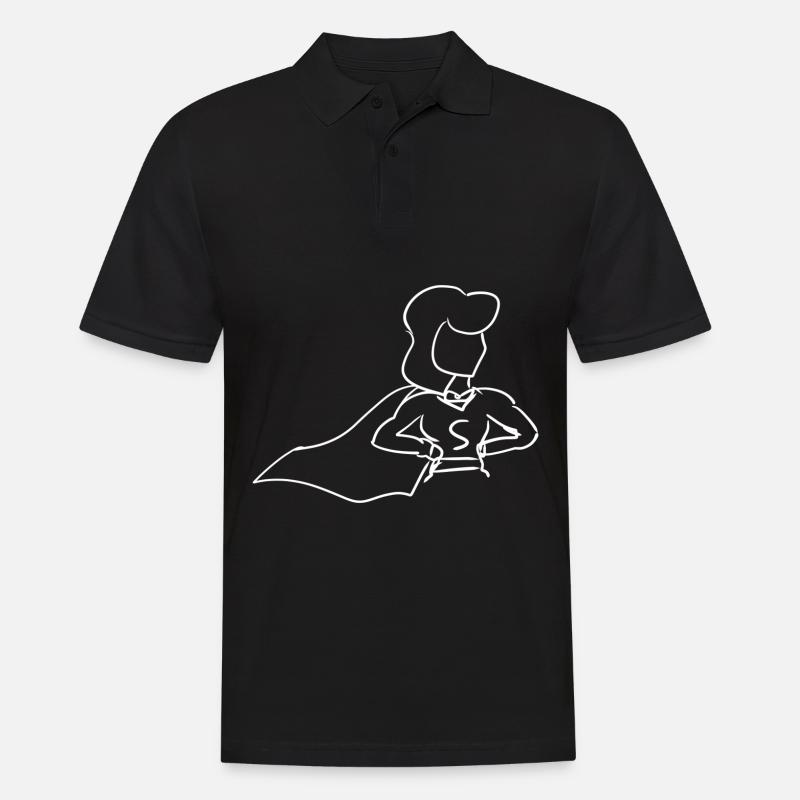 Anime Heldin - Männer Poloshirt - Schwarz