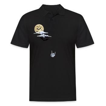 Halloween rockt - Männer Poloshirt - Schwarz - Vorne - Kai (181cm)