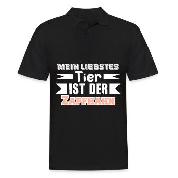 Mein liebstes Tier ist der Zapfhahn - Männer Poloshirt - Schwarz - Vorne - Kai (181cm)