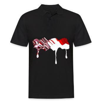 kurven symbol - Männer Poloshirt - Schwarz - Vorne - Kai (181cm)