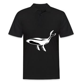 Symbole de l’écosystème animal marin animal animal de baleine - Polo Homme - noir - Devant - Kai (181cm)
