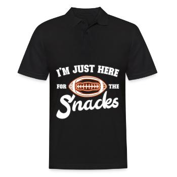 Je suis juste ici pour les collations - Football - Polo Homme - noir - Devant - Kai (181cm)