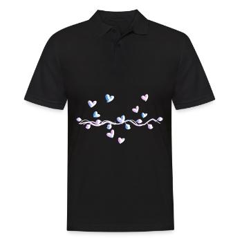Branch Line Natural Leaves Hearts - Polo Homme - noir - Devant - Kai (181cm)