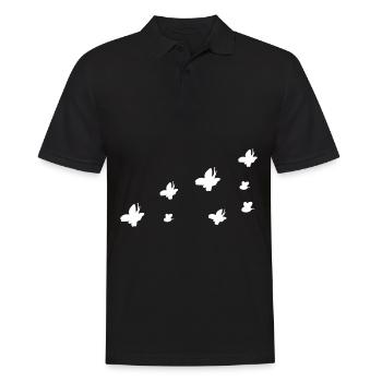 insects symbol butterfly bee fly - Men's Polo Shirt - black - Front - Kai (181cm)