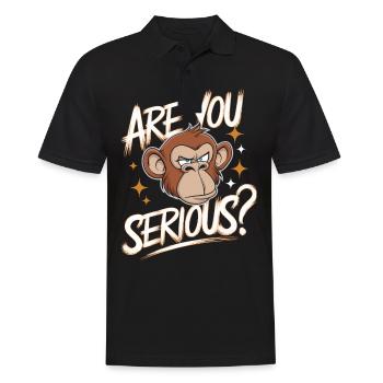 Monkey Monkey Animal Gorilla Chimpanzee - Men's Polo Shirt - black - Front - Kai (181cm)