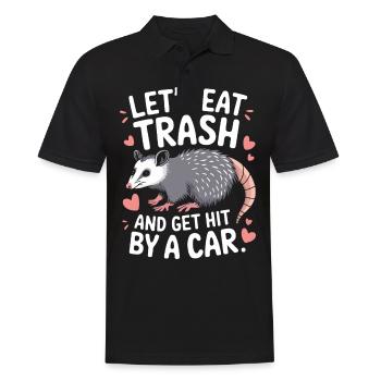 Opossum Possum Animal - Men's Polo Shirt - black - Front - Kai (181cm)