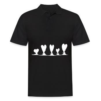 loop line hearts - Men's Polo Shirt - black - Front - Kai (181cm)