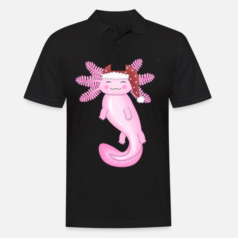 Mignon axolotl de Noël - Polo Homme - noir