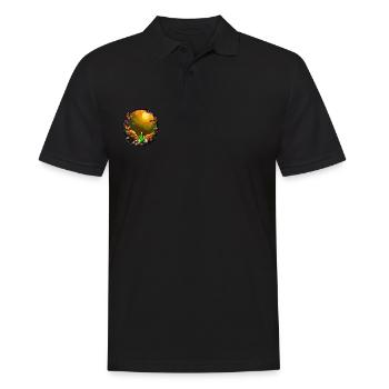 Schmetterlinge, Kristalle und Pilze - Männer Poloshirt - Schwarz - Vorne - Kai (181cm)