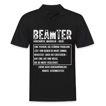 Beamter Definition - Beamter Kaffee Beamtin Gesche - Männer Poloshirt - Schwarz - Vorne - Kai (181cm)