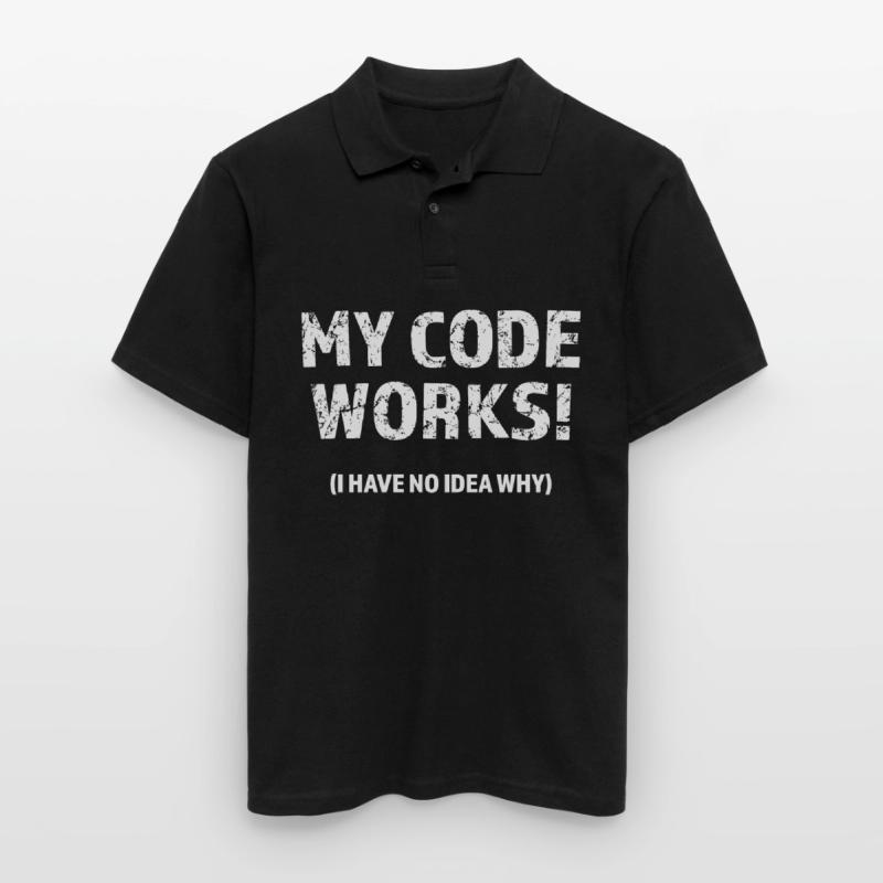 My code works! I have no idea why Programmer Gift Men's Polo Shirt