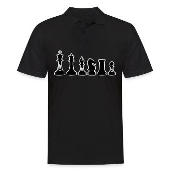 échecs - Polo Homme - noir - Devant - Kai (181cm)