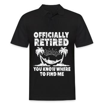 Retired Urlaub Hängematte Rentner Ruhestand - Männer Poloshirt - Schwarz - Vorne - Kai (181cm)