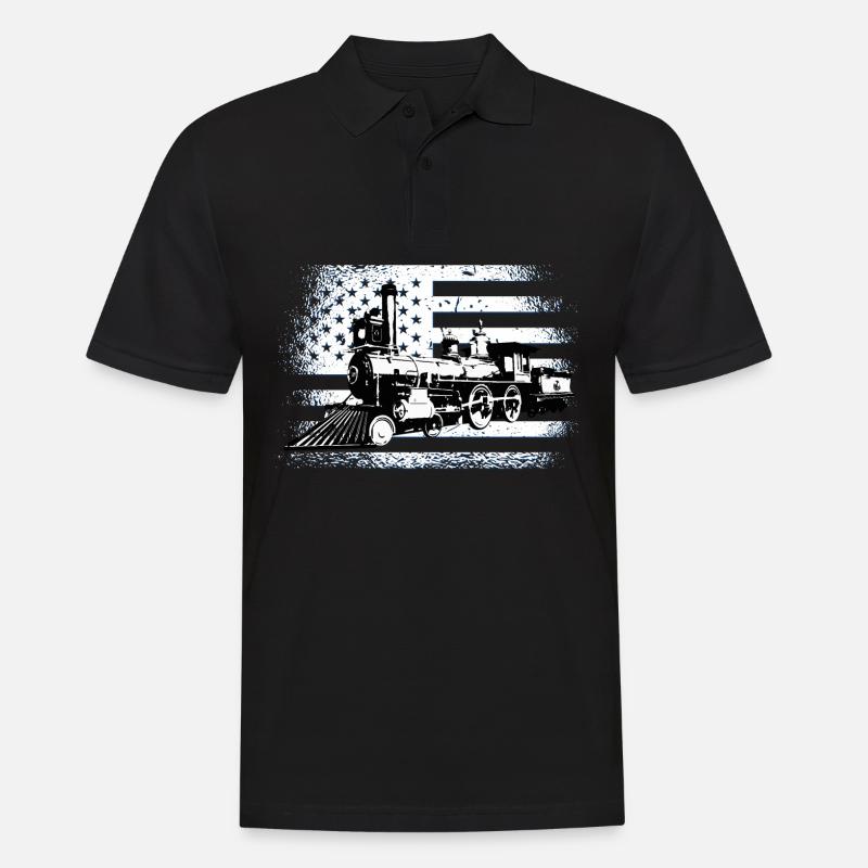 Zugführer - Männer Poloshirt - Schwarz