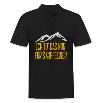 Gipfelbier Bergwandern Sportwandern Weizen Bier - Männer Poloshirt - Schwarz - Vorne - Kai (181cm)