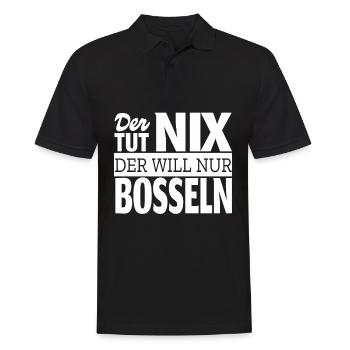 Bosseln Hobby Klootschießen Spruch Design - Männer Poloshirt - Schwarz - Vorne - Kai (181cm)