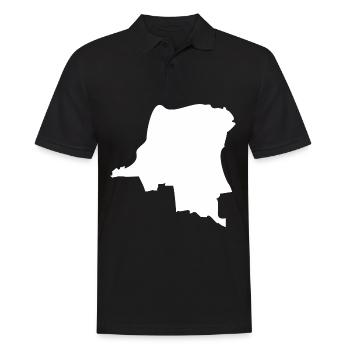 Drapeau de la carte du Congo - Polo Homme - noir - Devant - Kai (181cm)