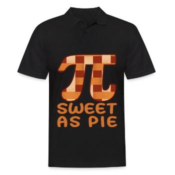 Sweet as Pie 3.14 Math Teacher School Nerd - Men's Polo Shirt - black - Front - Kai (181cm)