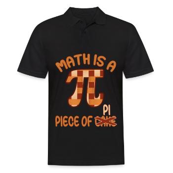 Math is a piece of cake - Pi Day - Men's Polo Shirt - black - Front - Kai (181cm)