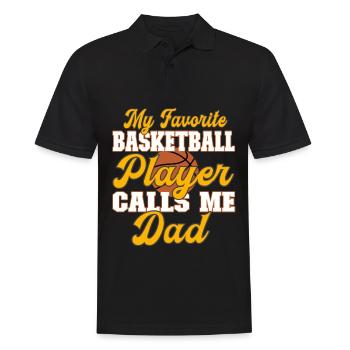 My favorite basketball player calls me dad - Männer Poloshirt - Schwarz - Vorne - Kai (181cm)