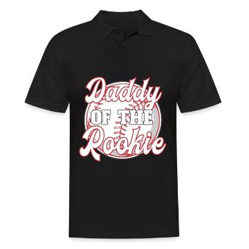 Daddy of the Rookie - Baseball Player Papa - Men's Polo Shirt - black - Front - Kai (181cm)
