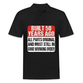 Built 50 Years Ago - 50 Geburtstag - Männer Poloshirt - Schwarz - Vorne - Kai (181cm)