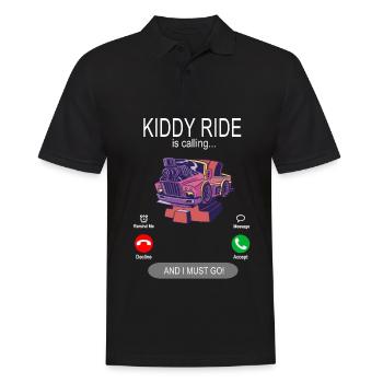 Kiddy ride is calling - Rocking car - Men's Polo Shirt - black - Front - Kai (181cm)