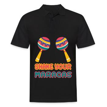 Shake your Maracas Cinco de Mayo - Männer Poloshirt - Schwarz - Vorne - Kai (181cm)