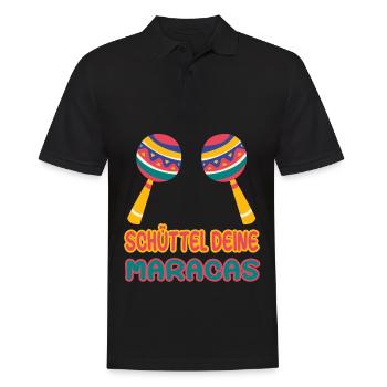 Schüttel deine Maracas - Cinco de Mayo - Männer Poloshirt - Schwarz - Vorne - Kai (181cm)