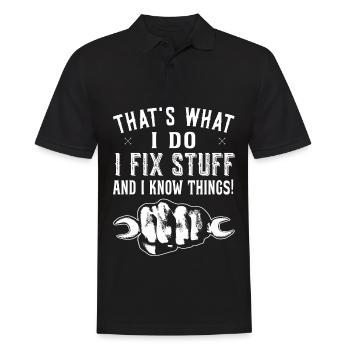 That's what I do I fix stuff - DIY - Men's Polo Shirt - black - Front - Kai (181cm)