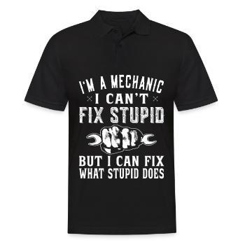I'm a Mechanic I Can't Fix Stupid - Screwdriver - Men's Polo Shirt - black - Front - Kai (181cm)