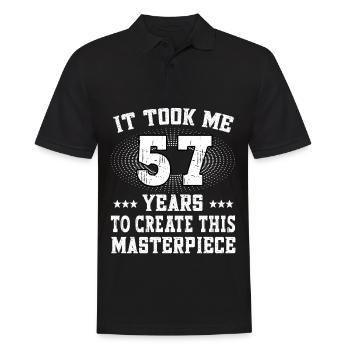 It took me 57 years - Geburtstag Happy Birthday - Men's Polo Shirt - black - Front - Kai (181cm)