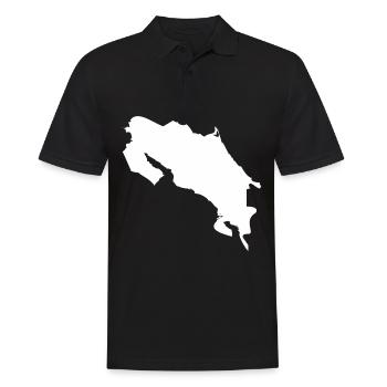 Drapeau de carte du Costa Rica - Polo Homme - noir - Devant - Kai (181cm)