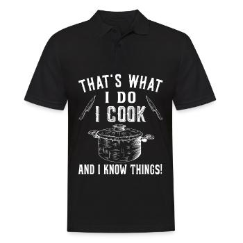 C’est ce que je fais Je cuisine - Cuisine cuisine cuisinier - Polo Homme - noir - Devant - Kai (181cm)