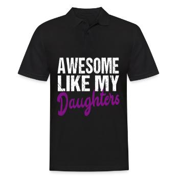 Awesome like my daughters - Father Daughter - Men's Polo Shirt - black - Front - Kai (181cm)