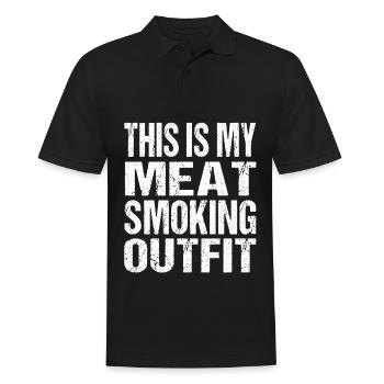 This is my meat smoking outfit - Grilling - Men's Polo Shirt - black - Front - Kai (181cm)