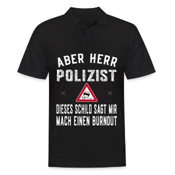 Autotuner Mach Burnouts Poser Posing Spruch - Männer Poloshirt - Schwarz - Vorne - Kai (181cm)
