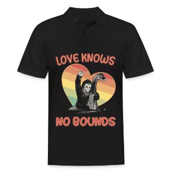 Love knows no bounds - LGBTQ Love Valentine's Day - Men's Polo Shirt - black - Front - Kai (181cm)