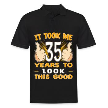 It took me 35 years to look this good - 35 Jahre - Men's Polo Shirt - black - Front - Kai (181cm)