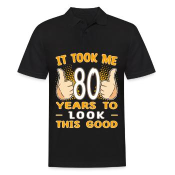 It took me 80 years to look this good - 80 Jahre - Men's Polo Shirt - black - Front - Kai (181cm)