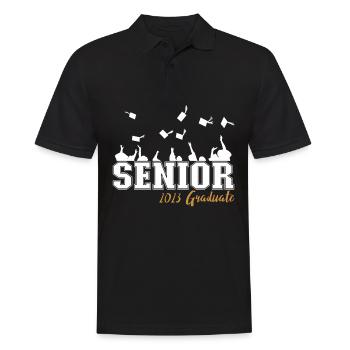 Diplômé senior 2023 - Diplôme collégial 23 - Polo Homme - noir - Devant - Kai (181cm)