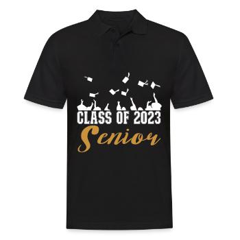 Class of 2023 Senior Graduate 2023 - Männer Poloshirt - Schwarz - Vorne - Kai (181cm)
