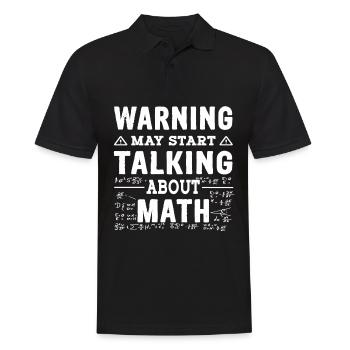 Warning may start talking about math - Mathe Ass - Men's Polo Shirt - black - Front - Kai (181cm)